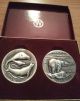Sterling Silver Beluga Whale & Polar Bear Longines Symphonette Medal/coin Silver photo 1