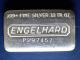 Engelhard,  Poured 10 Troy Oz.  999 Fine Silver Art Bar 1980 Silver photo 1