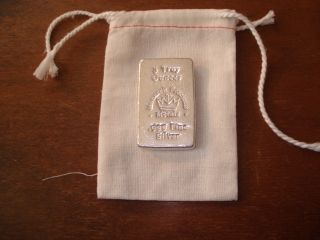 Hand Poured 3 Troy Ounce Silver Bar.  Hand Stamped 