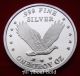 Solid Silver Round 1 Troy Oz Lady Liberty American Flying Eagle.  999 Proof - Like Silver photo 4