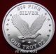 Solid Silver Round 1 Troy Oz Lady Liberty American Flying Eagle.  999 Proof - Like Silver photo 7