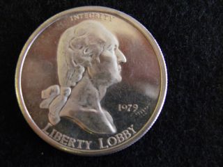 1979 Liberty Lobby One Silver Eagle 1 Troy Ounce.  999 Fine Silver Round photo