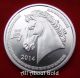 Solid Silver Round 2014 1 Troy Oz Year Of Horse Fierce Portrait Lunar.  999 Pure Silver photo 2