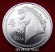 Solid Silver Round 2014 1 Troy Oz Year Of Horse Fierce Portrait Lunar.  999 Pure Silver photo 4