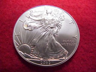 2012 United States $1 Silver Eagle - 1 Troy Ounce Bu Silver Coin - - No Res. photo