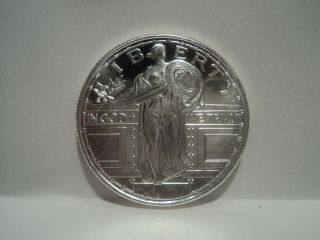 Standing Liberty Round.  999 Pure Silver 1 Troy Oz Investment Round photo