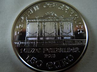 1 - 2013 - Austrian Silver Philharmonic - 1 Oz.  999 Fine Silver Coin - Bu photo