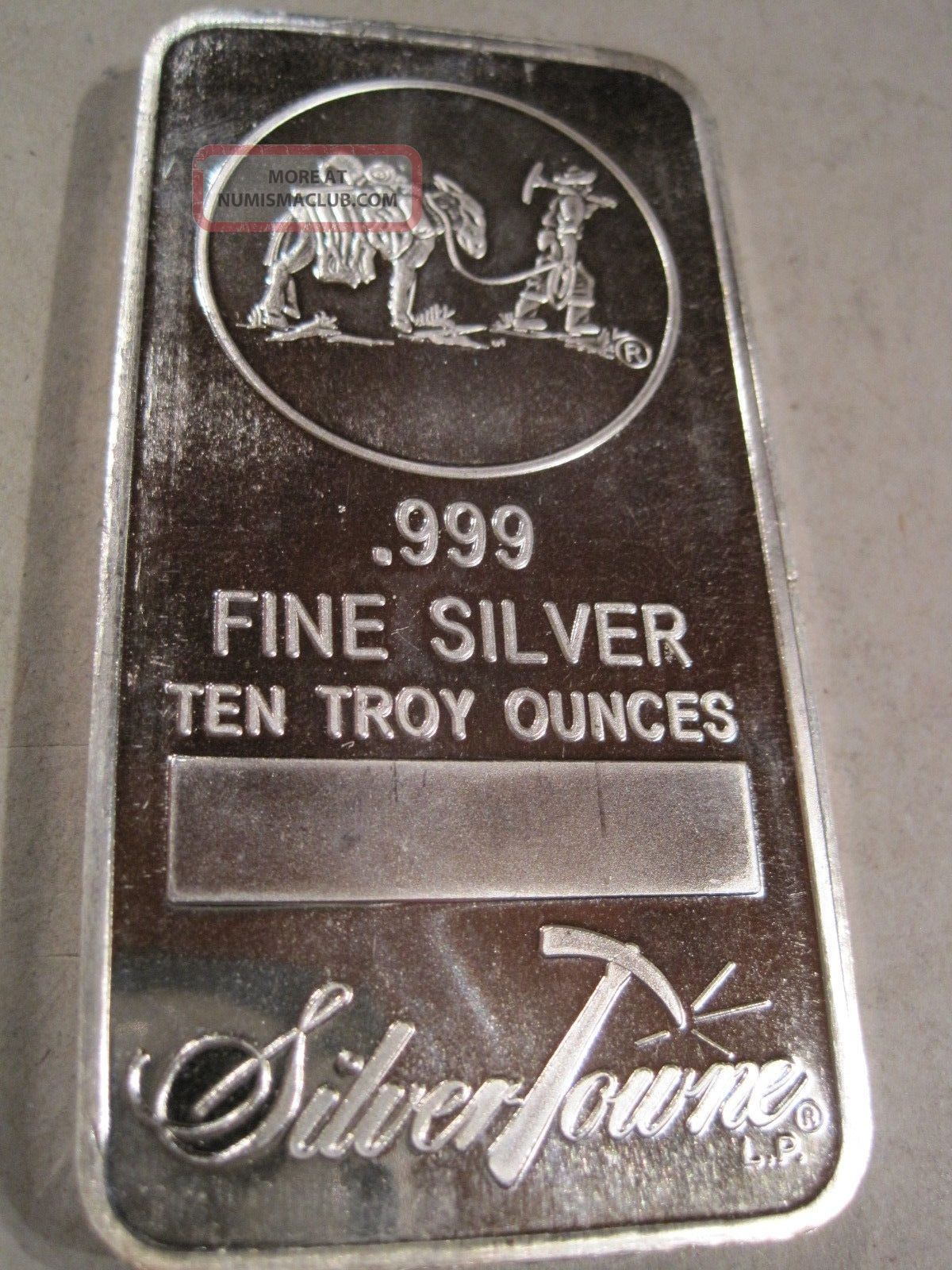 10 Troy Ounce 999 Fine Silver Bar By Silvertowne