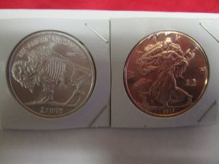 1 Oz.  999 Fine Silver Zombucks Zombuff Zombie Buffalo Round Coin photo