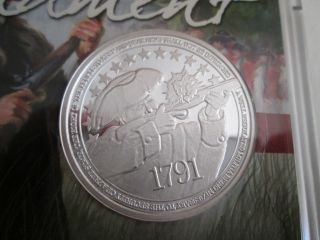 2nd Amendment.  999 Fine Bullion Silver Round Coin With Case photo