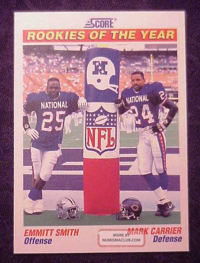 Gold " Emmitt Smith Score Rookie Card " 4. 25 Oz. 999 Silver Bar (ltd