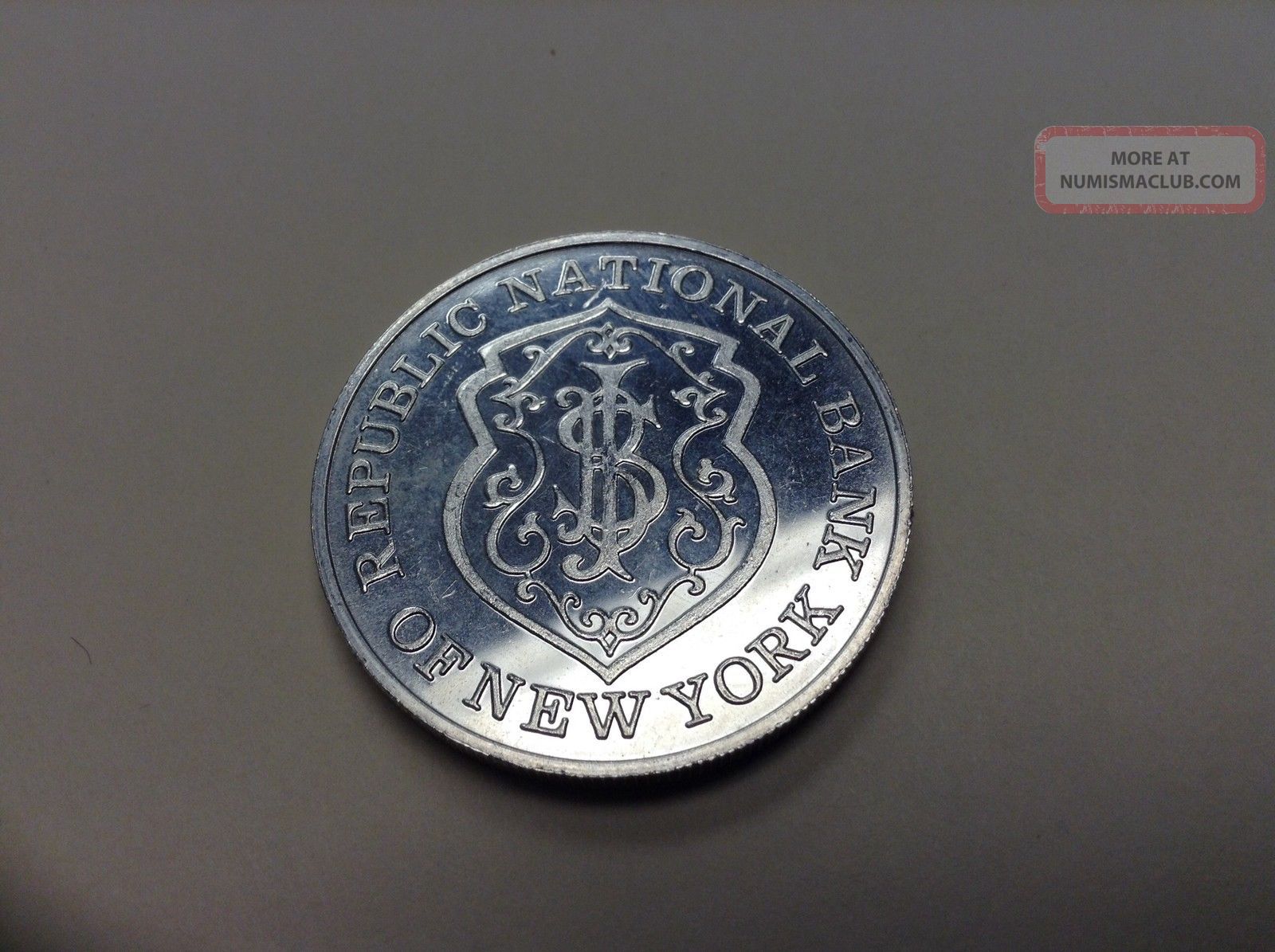 Republic National Bank Of Ny, 1oz. 999 Silver Coin