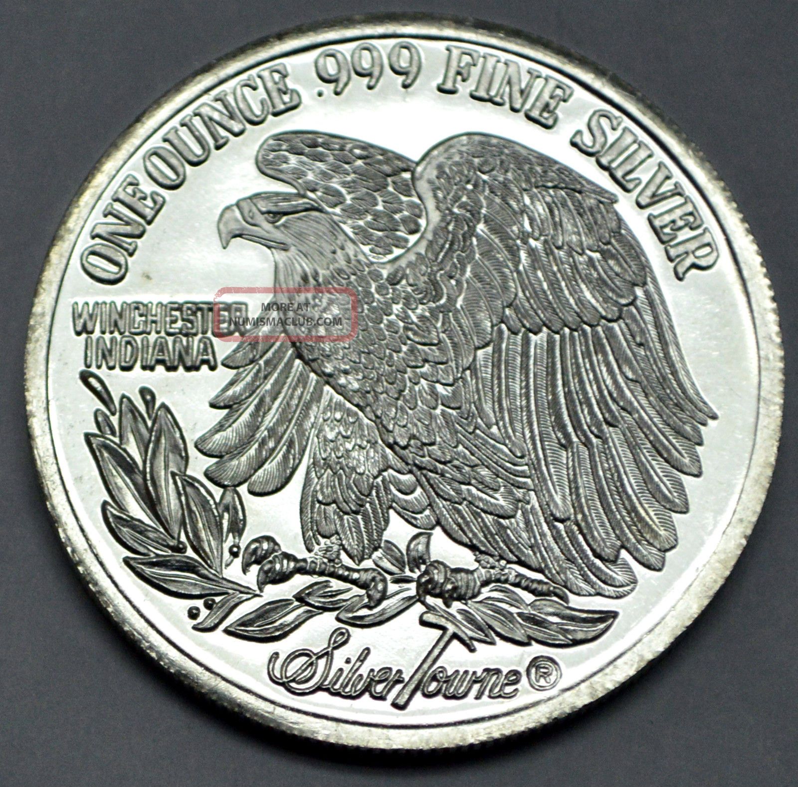 One Ounce 1 Oz 999 Fine Troy Ounce Winchester Indiana Silvertowne one-ounce-1-oz-999-fine-troy-ounce-winchester-indiana-silvertowne