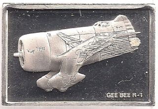 Franklin Great Airplanes Sterling Silver Ingot Gee Bee R - 1 (3 - 5) photo