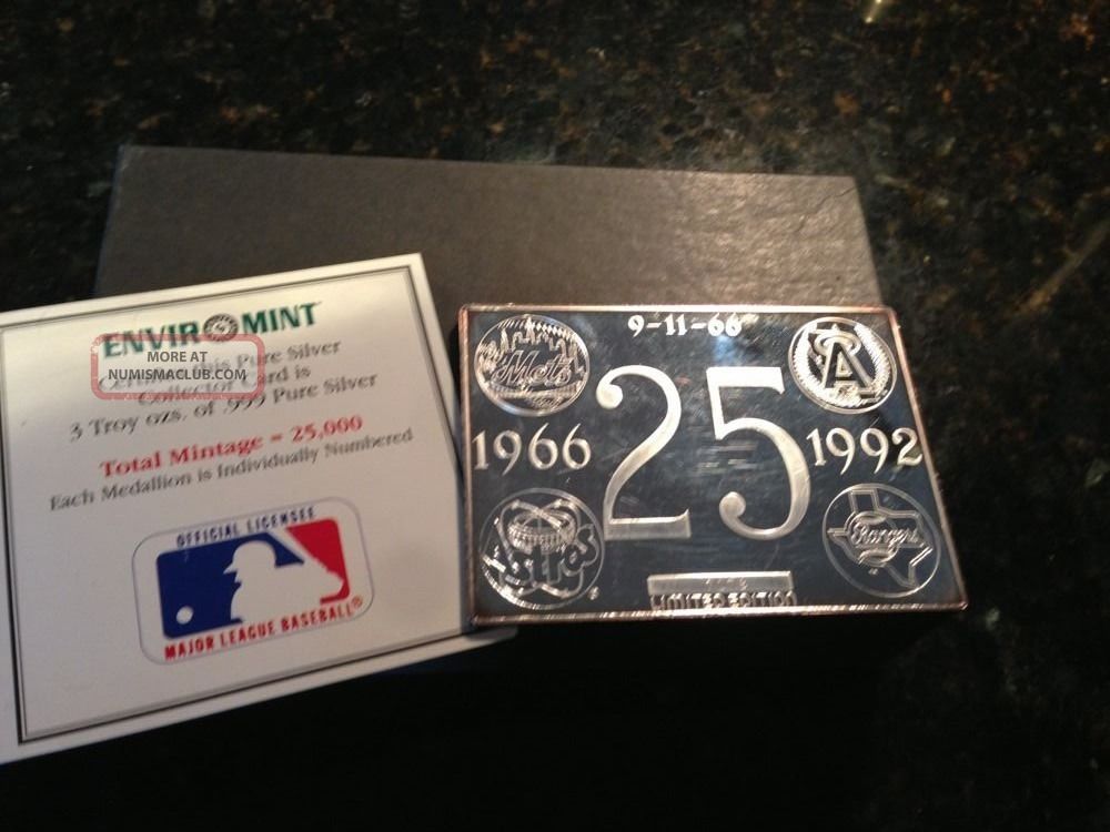 1992 Nolan Ryan Strike Out Leader 999 Silver Ingot
