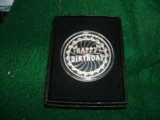 Silver Towne 1998 Happy Birthday 1oz.  999 Silver Medallion Enameled photo