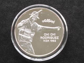 Chi Chi Rodriguez Silver Art Round Golf Pga Tour Partner ' S Club H.  O.  F.  D0548 photo