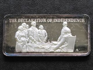 Declaration Of Independence Silver Art Bar A7545 photo