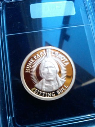 2009 Lakota Aocs 1/2 Oz 9999 Gold Proof Coin Hunkpapa - Sitting Bull - Rare photo