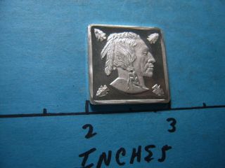Indian Chief Madison 1/4 Oz Very Rare Silver Art Bar Rare Size 3 photo