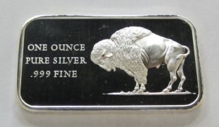 Vintage America Bi - Centennial Buffalo 1 Oz Silver Art Bar.  999 Fine Silver photo