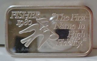 Fisher High Fidelity.  999 Silver Art Bar Tm - 23v Mintage 450 Collectable No Sn photo