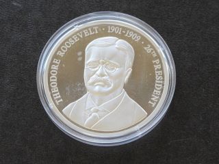 Presidents Of The Usa Roosevelt Silver Art Round A9424 photo