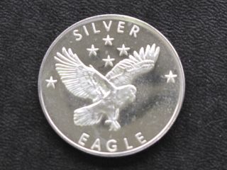 G G Mining Silver Eagle Silver Art Round C3474 photo