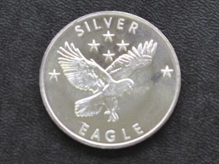G G Mining Silver Eagle Silver Art Round C3476 photo