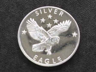 G G Mining Silver Eagle Silver Art Round C3477 photo