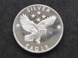 G G Mining Silver Eagle Silver Art Round C3478 photo