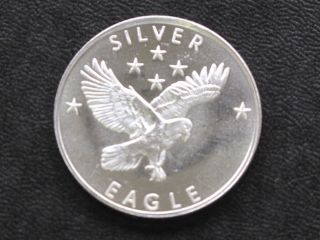 G G Mining Silver Eagle Silver Art Round C3479 photo