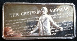 1 Oz Fine Silver Gettysburg Address Hamilton photo