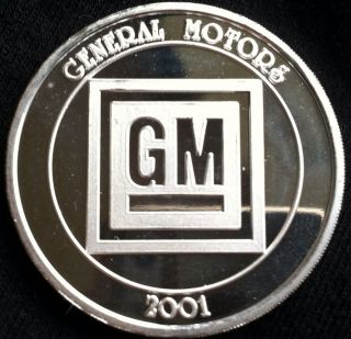 1 Oz.  999 Fine Silver General Motors 2001 Adesa Buffalo photo
