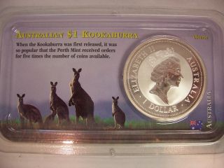 1995 Australian Kookaburra Silver One Dollar Coin photo