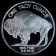 Liberty One Troy Ounce.  999 Fine Silver Buffalo Indian Head Round Silver photo 1