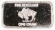 1 Gram Silver Solid.  999 Fine Bar Ingot Bison Buffalo Acid Test Bullion Oz G Gm Silver photo 1