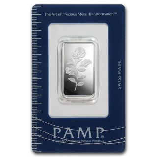 1/2 Oz.  Pure 999 Silver Bar Rosa Pamp Suisse Low ' S Bar $9.  99 photo