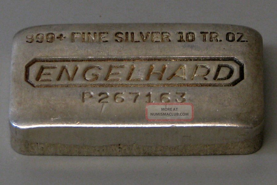 10 Oz Engelhard 999 Fine Silver Bar 10-oz-engelhard-999-fine-silver-bar