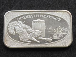 Ussc 1974 America ' S Little Stinker Silver Art Bar A6007 photo