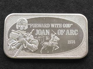 Ussc 1974 Joan Of Arc Silver Art Bar A6035 photo