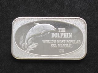 Ussc 1974 The Dolphin Silver Art Bar A5980 photo