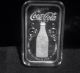 Coca Cola 75th Anniversary,  1 Oz.  999 Silver Art Bar 1974 World Wide Silver photo 2