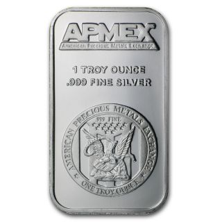 1 Troy Ounce Apmex.  999 Fine Silver Bar With Airtite Case. photo