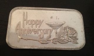 One Ounce.  999 Fine Silver Silvertowne Winchester,  Indiana - Happy Anniversary photo