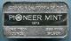 In Memory Of Lion Frasier Father 1973 1 Oz.  999 Fine Silver Art Bar Pioneer Silver photo 1