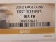 Ngc Ms 70 - 2012 $5.  00 American Eagle Marked 1/10th Oz.  Fine Gold - Five Dollars Gold photo 2