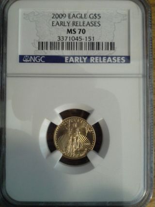 2009 $5 Gold (ngc Ms70) Early Release photo