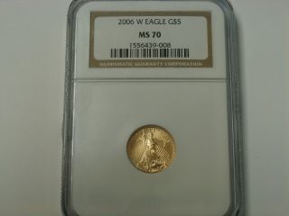 2006 Gold Eagle $5 Ngc Ms70 Graded Perfect photo