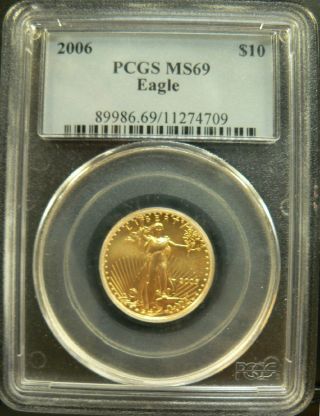 L@@k - - - 2006 $10 Gold 1/4 Ounce American Eagle - Near Perfection - Pcgs Ms69 photo